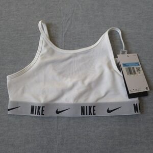 Nike Girls Dri-FIT Sports Bra White Training Top CU8250-100 Size M NWT